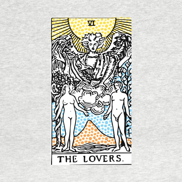 Modern Tarot Design - 6 The Lovers by annaleebeer